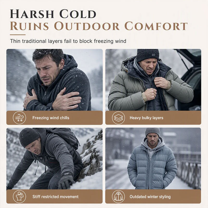 Herren Winter Jacquard Muster Hoodie