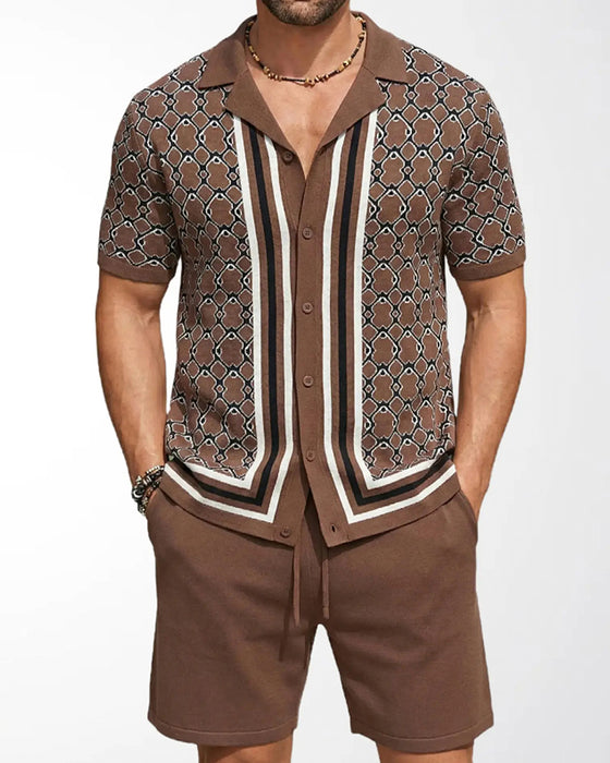 Set Kurzarm Cardigan Und Shorts Zweiteilig