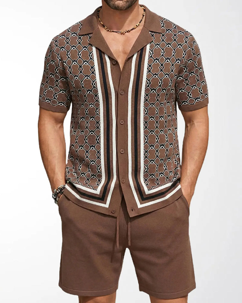 Set Kurzarm Cardigan Und Shorts Zweiteilig