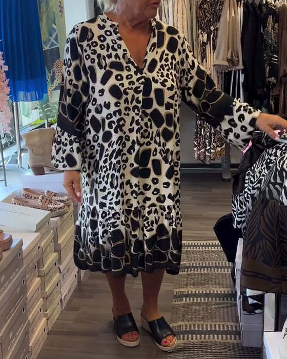 Kleid Mode Leopardenprint