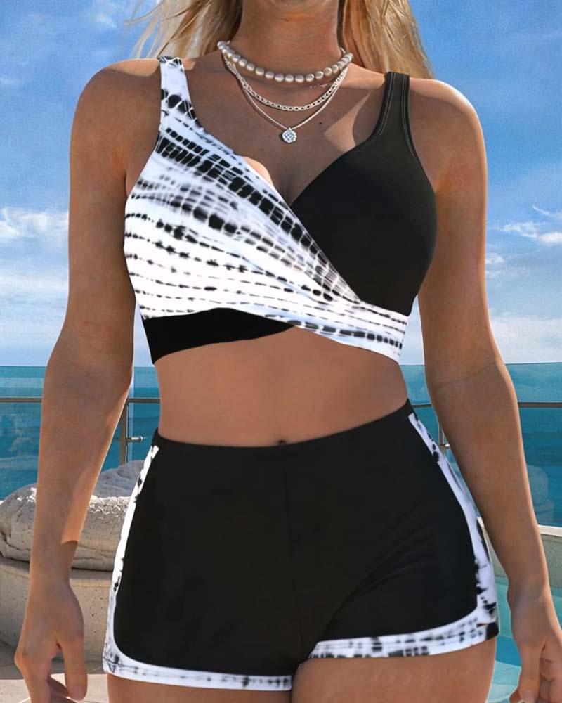 Bikini Kreuz Druck Boxershorts