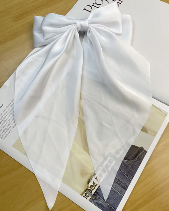 🔥 Große Schleife Haarspange Für Damen – Hochzeit & Alltag Pferdeschwanz Accessoire Mit Langem Ende