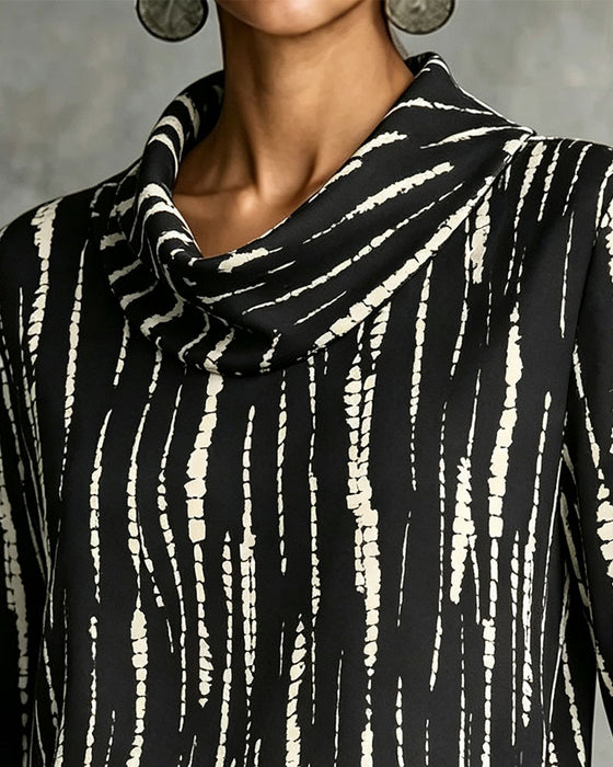 Top Drapiert Cowl Hals Linie