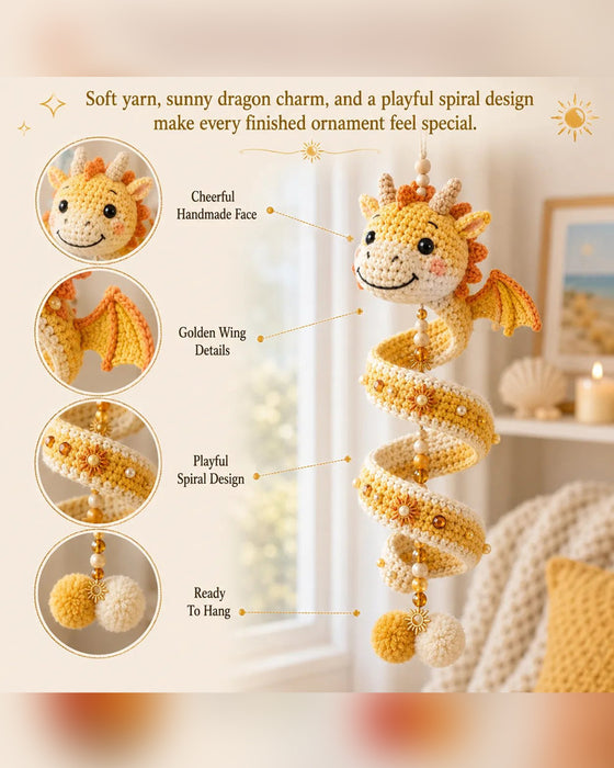 🐉 Anfängerfreundliches DIY-Set für ein verzaubertes Drachen-Spiral-Hängeornament | Komplettset inklusive aller Werkzeuge und einer Schritt-für-Schritt-Anleitung 💕