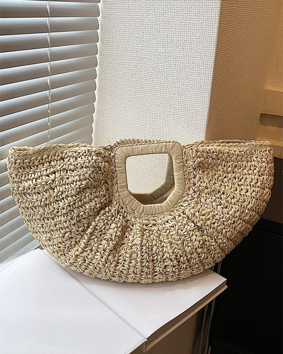 Tasche mondförmig Stroh