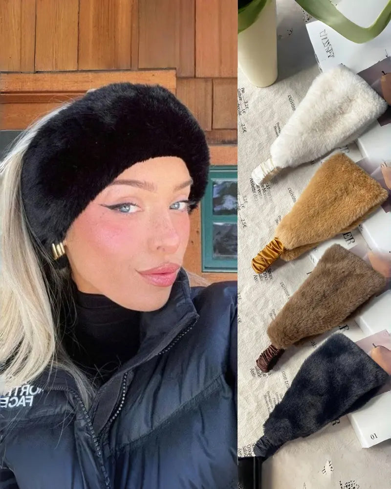 Stirnband Breiter Rand Weich Warm Winddicht Kältefest Flauschig