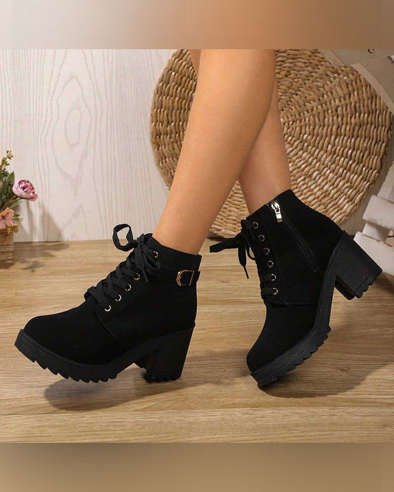Chunky Plateau Stiefeletten