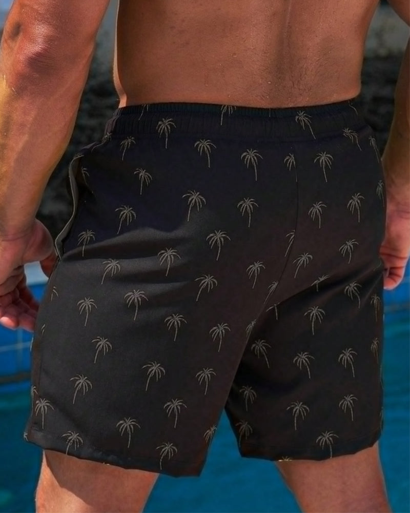 Shorts Schnürung Bedruckt Herren Lässig