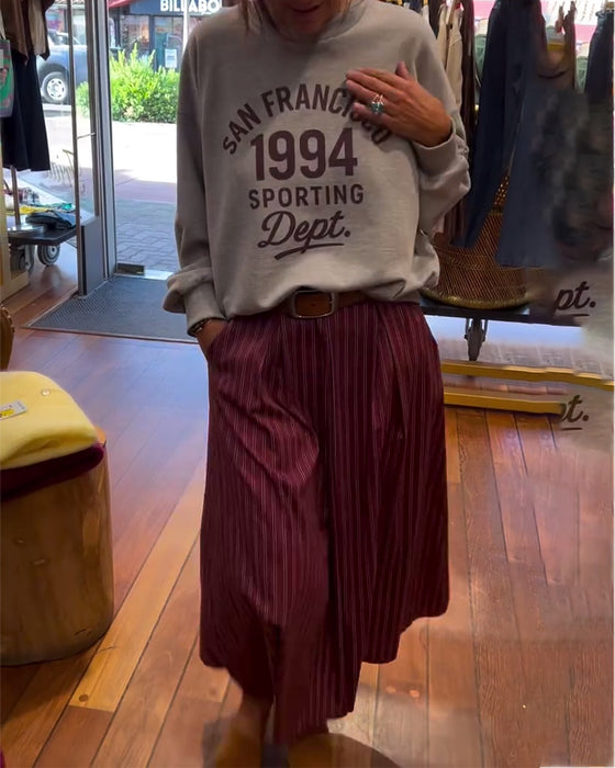 Sweatshirt Buchstaben Druck Rundhalsausschnitt