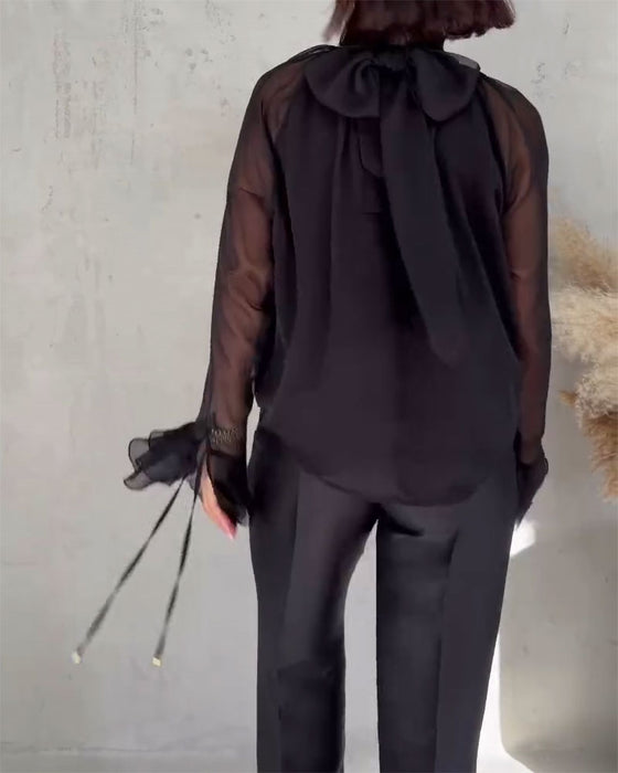 Bluse Mesh Verbindung Elegant