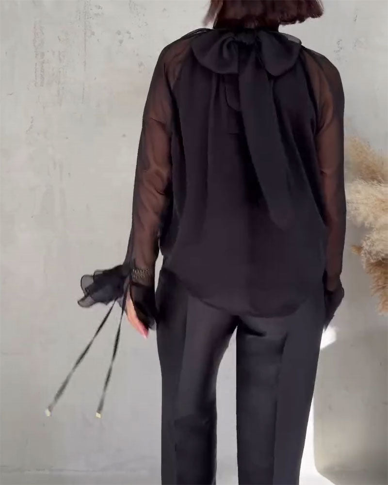 Bluse Mesh Verbindung Elegant