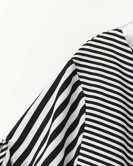 Kleid Gestreift Unregelmäßig