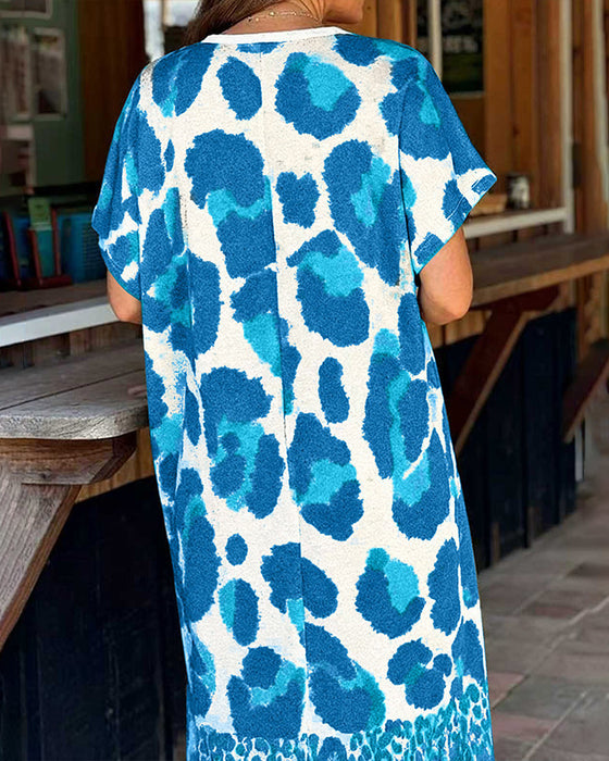 Kleid Locker Leopard Druck