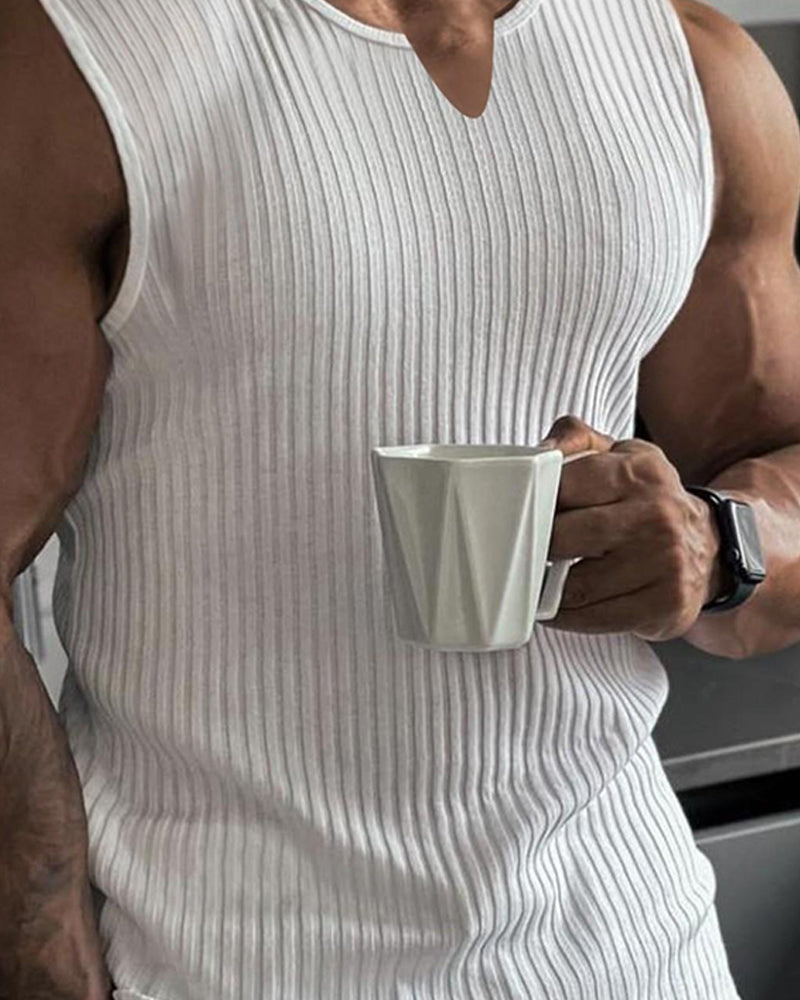 Herren Tanktop Einfarbig Sport Lässig