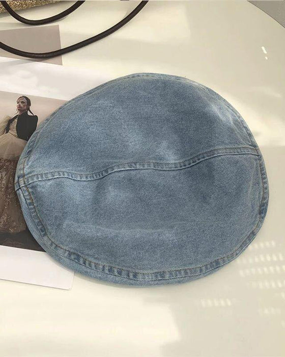 Baskenmütze Damen Vintage Denim