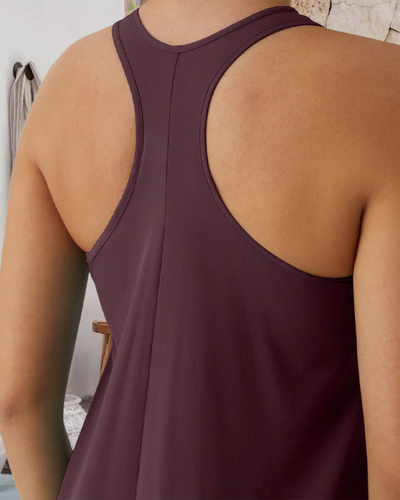 Kleid Eingebauter Bh Unregelmäßig Ärmellose Weste
