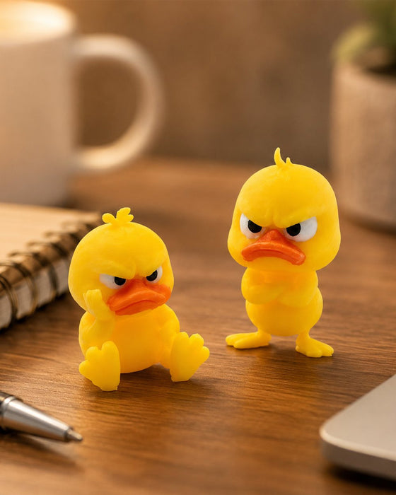 Ente 3D Gedruckt Wütend Klein Gelb