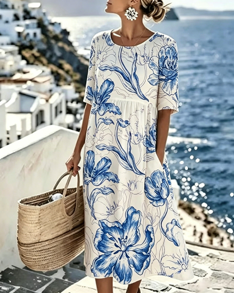 Kleid Halbarm Gedruckt