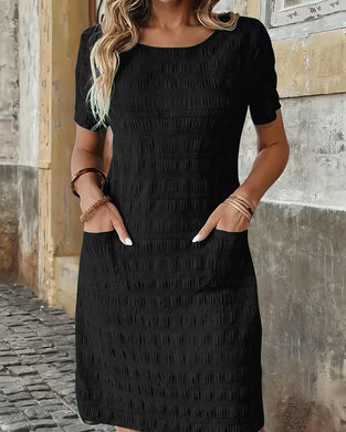 Kleid Strukturiert Tasche