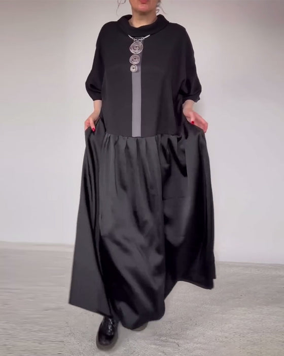 Kleid modischer Streetstyle Stehkragen