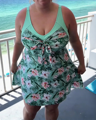 Lässiger zweiteiliger Badeanzug mit Print