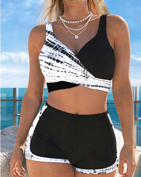Bikini Kreuz Druck Boxershorts