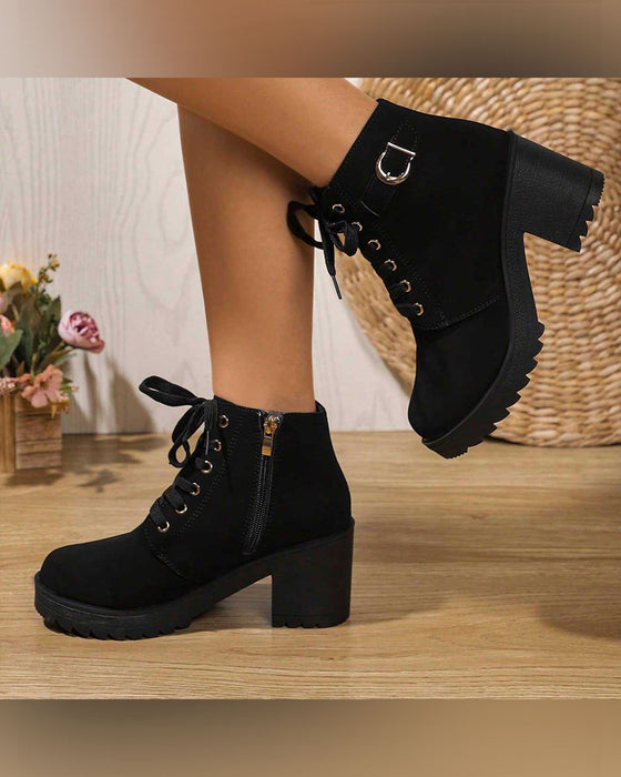 Chunky Plateau Stiefeletten
