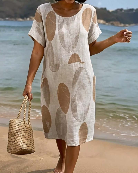 Kleid Polka Dot Locker Gerade