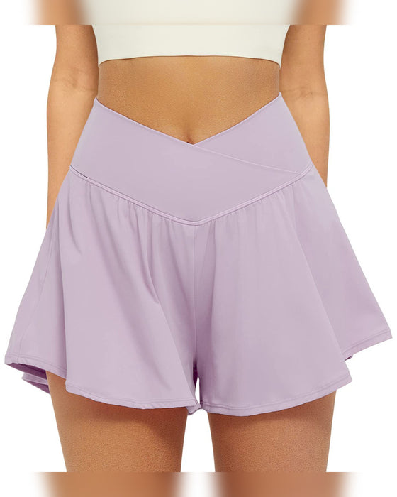 Shorts Mit Hoher Taille, Einfarbig