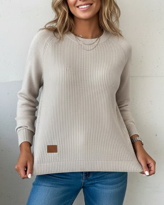 Pullover mit modischem Rundhalsausschnitt