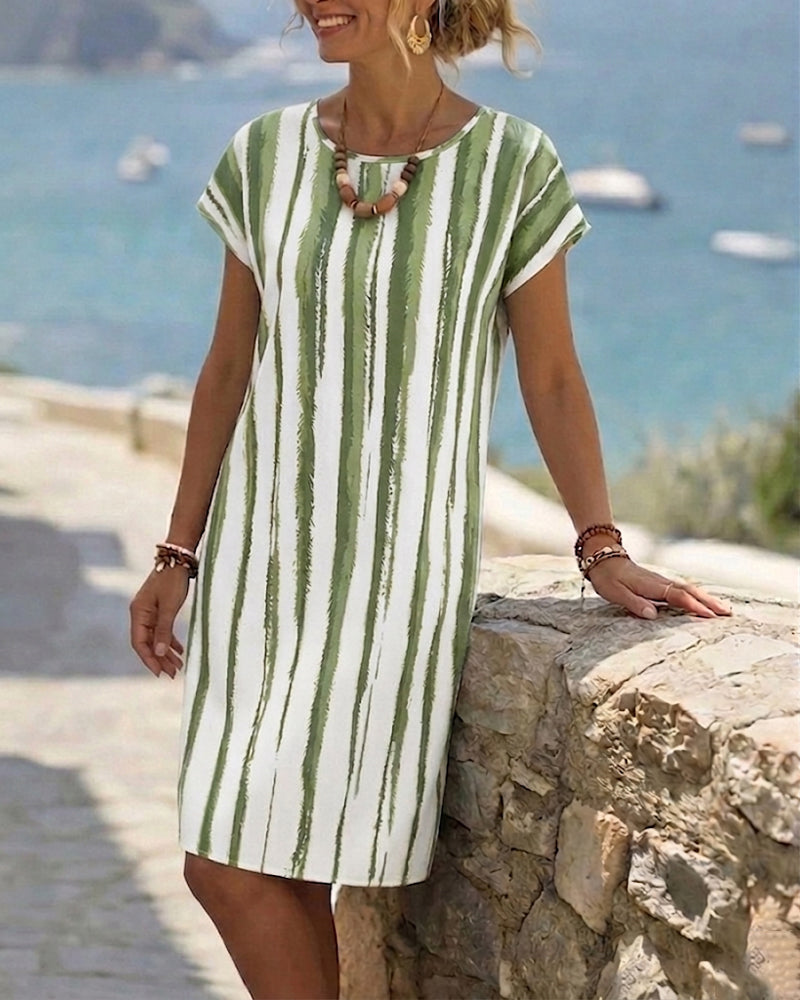 Kleid Vertikaler Streifen Shift