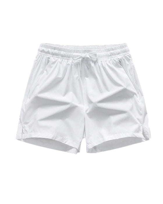 Shorts Männer Elastischer Bund Tasche Schnelltrocknend Eis-Seide Sport