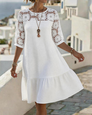 Kleid Daisy Patchwork Waffel