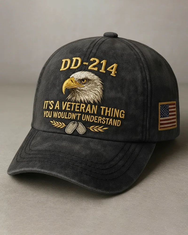 Mütze DD-214 Veteran 3D-Bestickt
