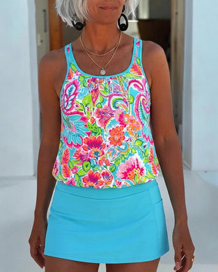 Tankini Blumig Druck Tank Top