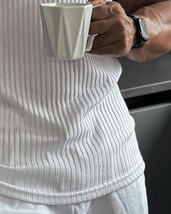 Herren Tanktop Einfarbig Sport Lässig