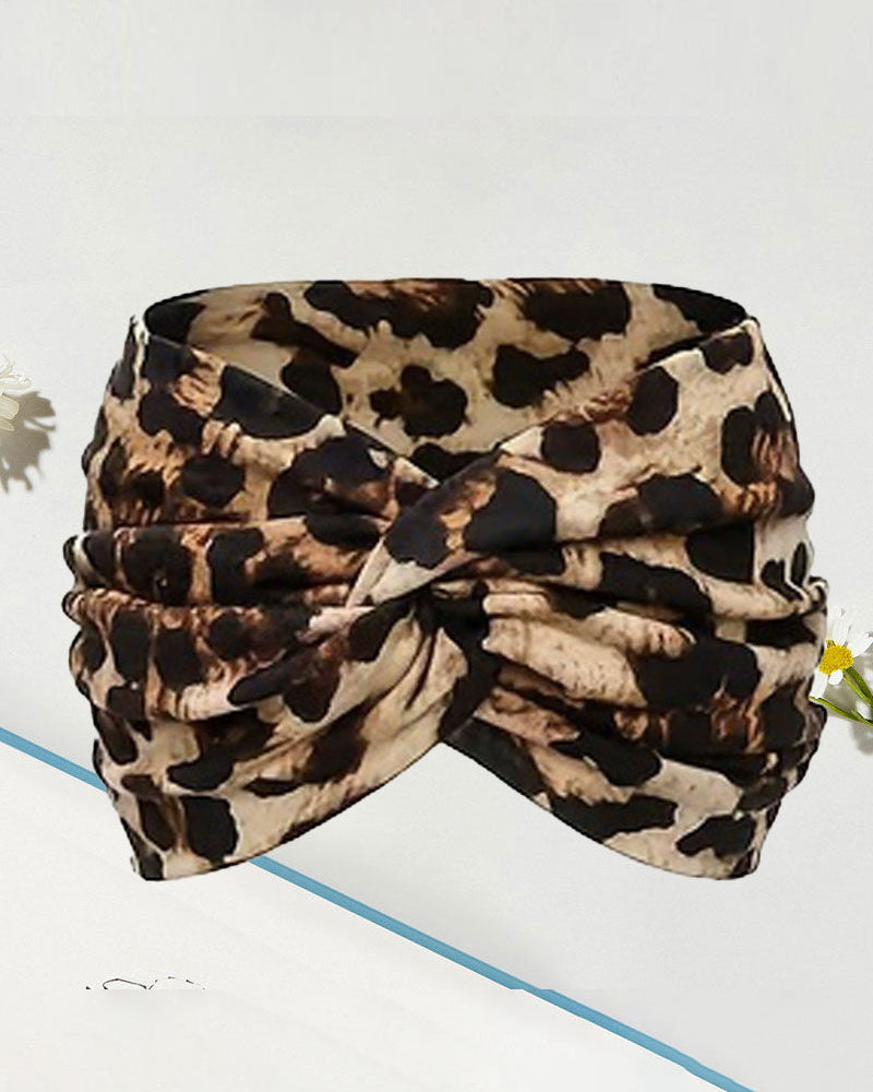 Haarband Vintage Stil Breit Krawatte-Farbe