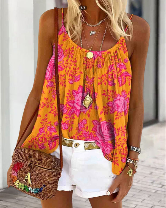 Tank Top Camisole Bedruckt Lässig