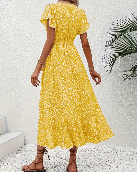 Kleid kleine Blüten binden vorne Urlaub