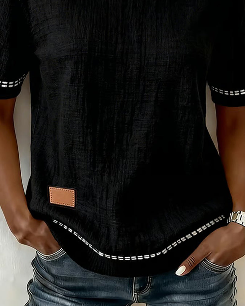 Oberteil Round Neck Short Sleeve
