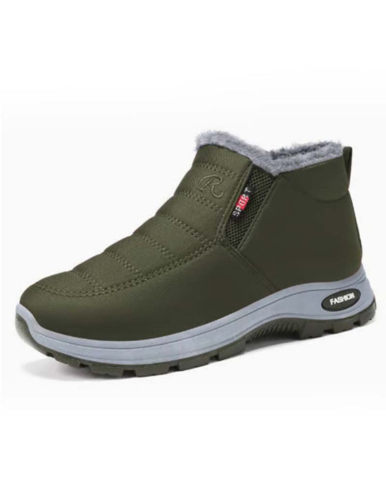 Winterliche Dick Gefütterte Schneestiefel, Slip-On Warme Freizeitschuhe Für Damen Und Herren
