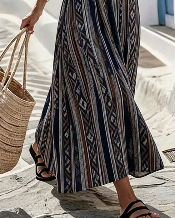 Kleid Rundausschnitt Ärmellos Midi
