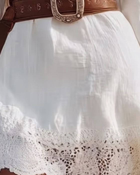 Kleid Tief V Spitze Resort