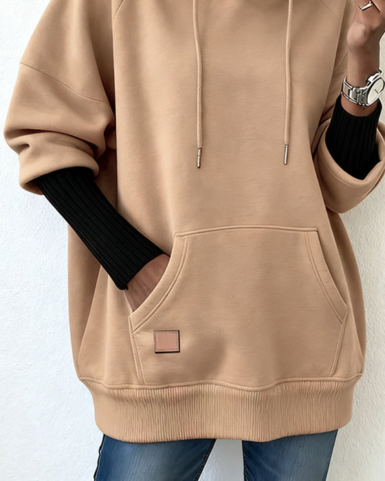 Lockerer Kapuzenpullover Im Casual-Stil