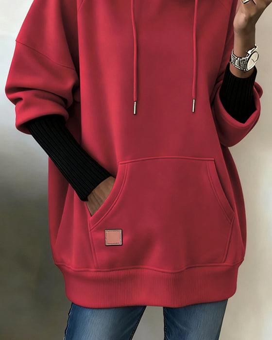 Lockerer Kapuzenpullover Im Casual-Stil