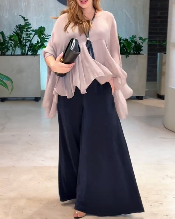 Bluse mit stilvollem, einfarbigem Design