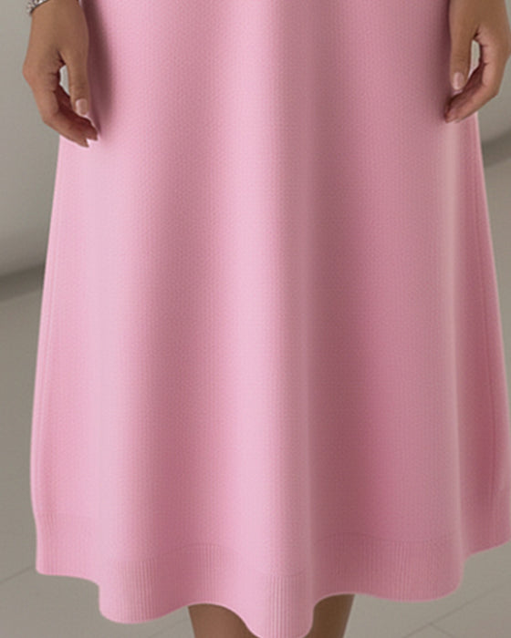 Modisches Hemdblusenkleid Mit Reverskragen