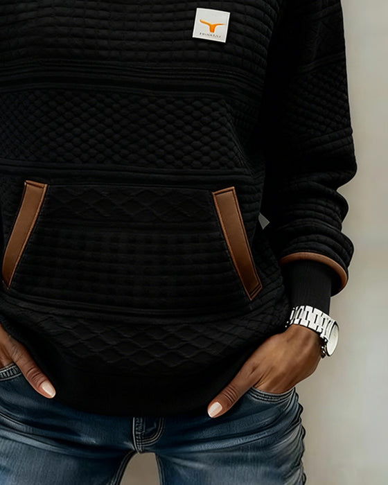 Sweatshirt mit Rundhalsausschnitt und Color-Blocking