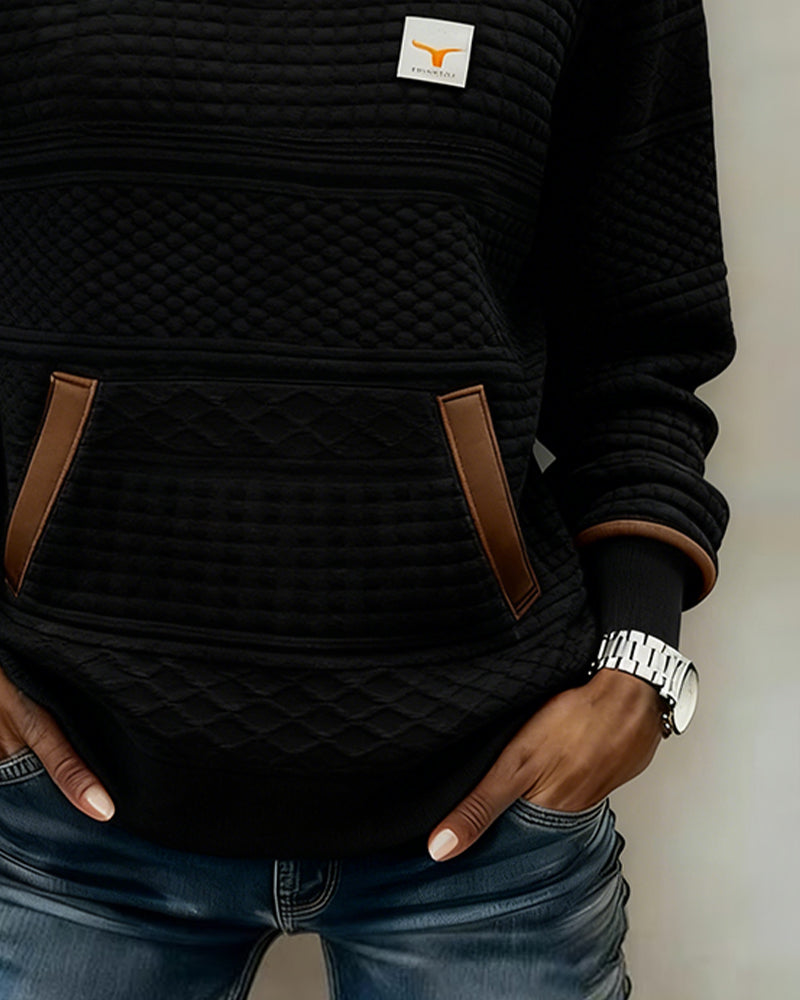 Sweatshirt mit Rundhalsausschnitt und Color-Blocking