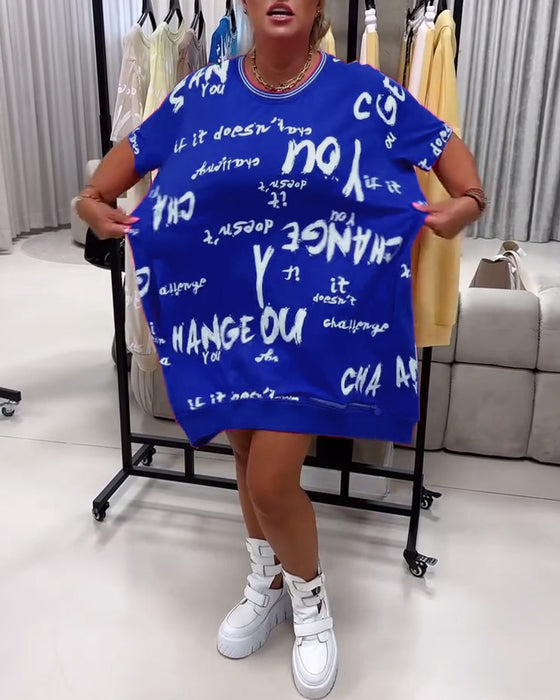Kleid Lose Buchstabdruck